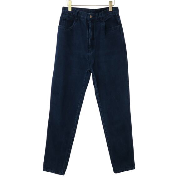 1990s Vintage Bill Blass Dark Wash Straight Leg Jeans 16L Waist 32" - Picture 2 of 8